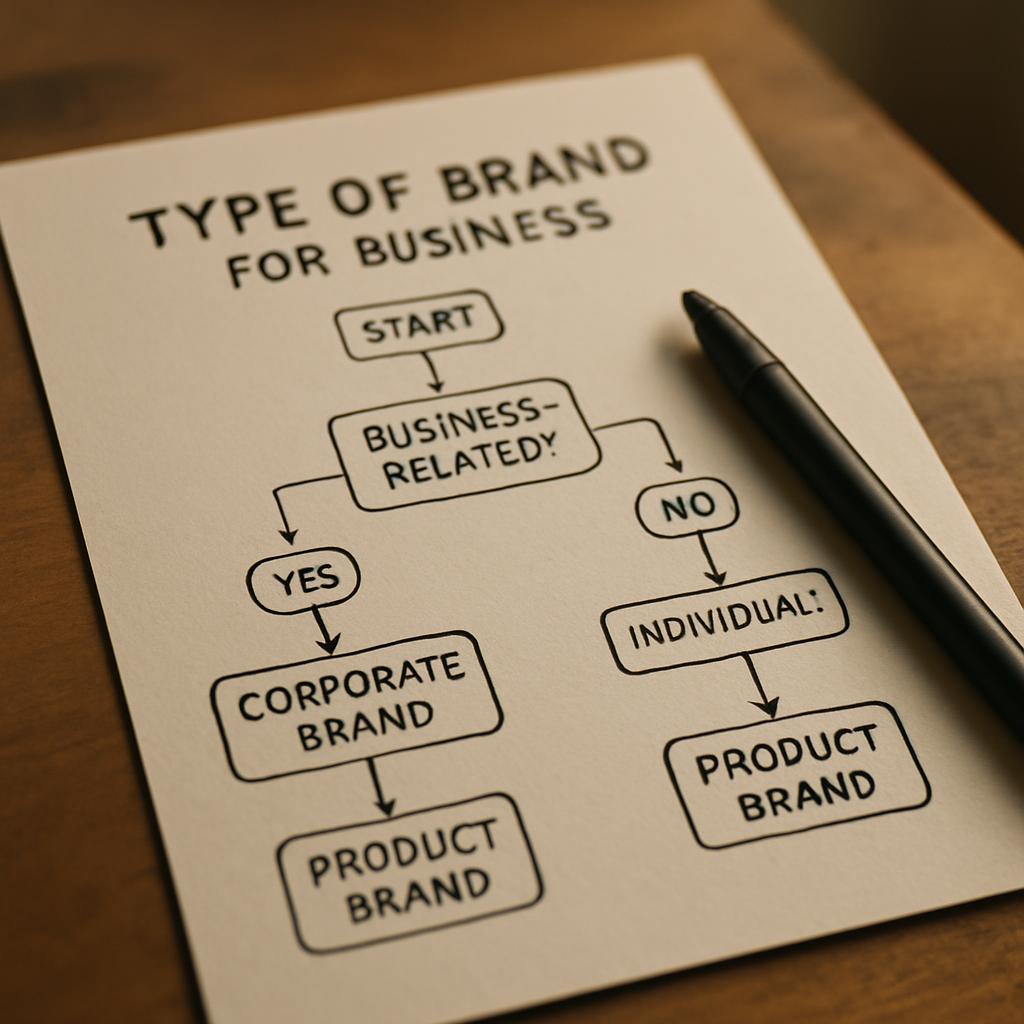 Схема пошагового выбора типа бренда для бизнеса