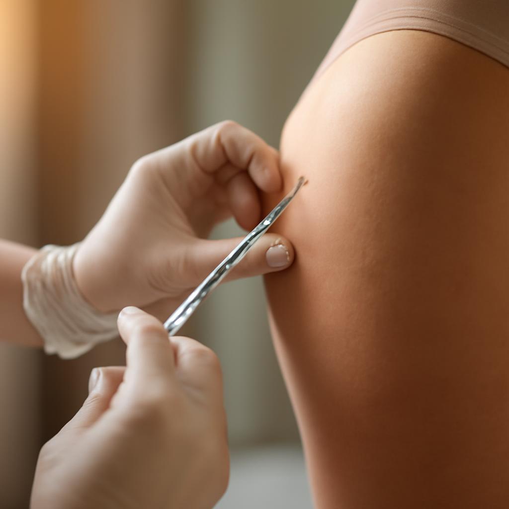 Процедура мезотерапии с липолитическими препаратами на бедрах