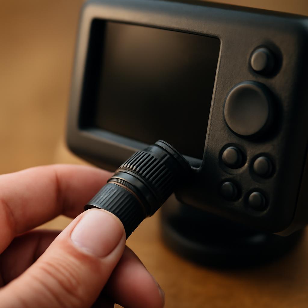 Схема съёмного разъёма в эхолоте с датчиком