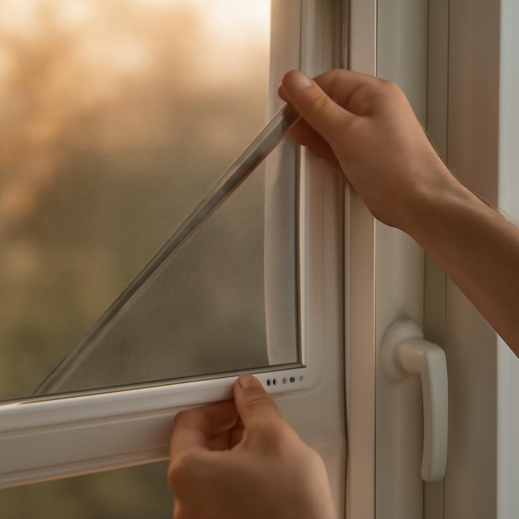 Установка москитной сетки ReWin на пластиковое окно