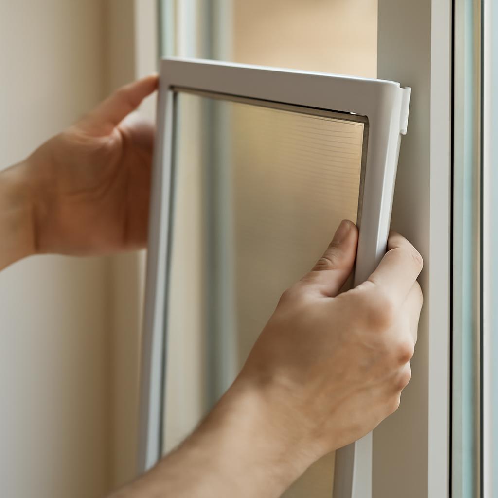 Установка рамной антимоскитной сетки на пластиковое окно