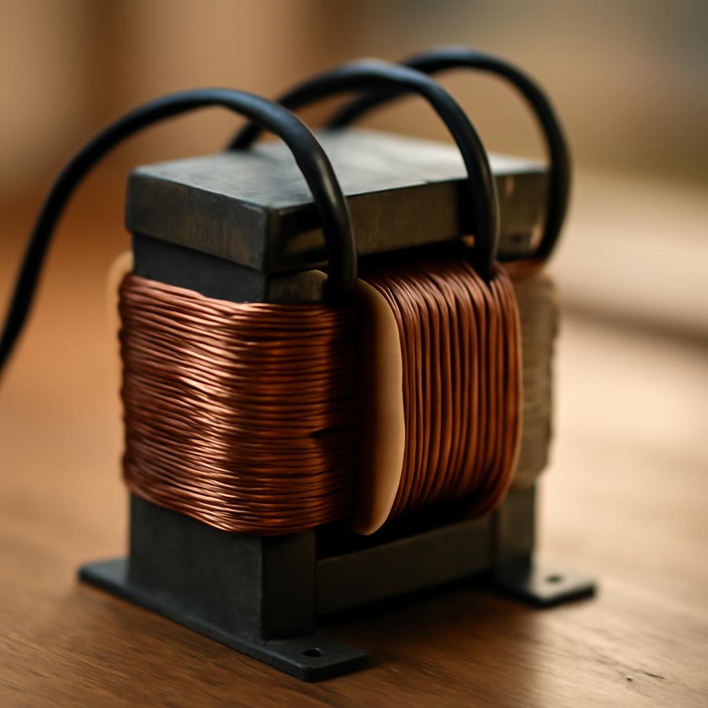 Иллюстрация принципа работы понижающего трансформатора