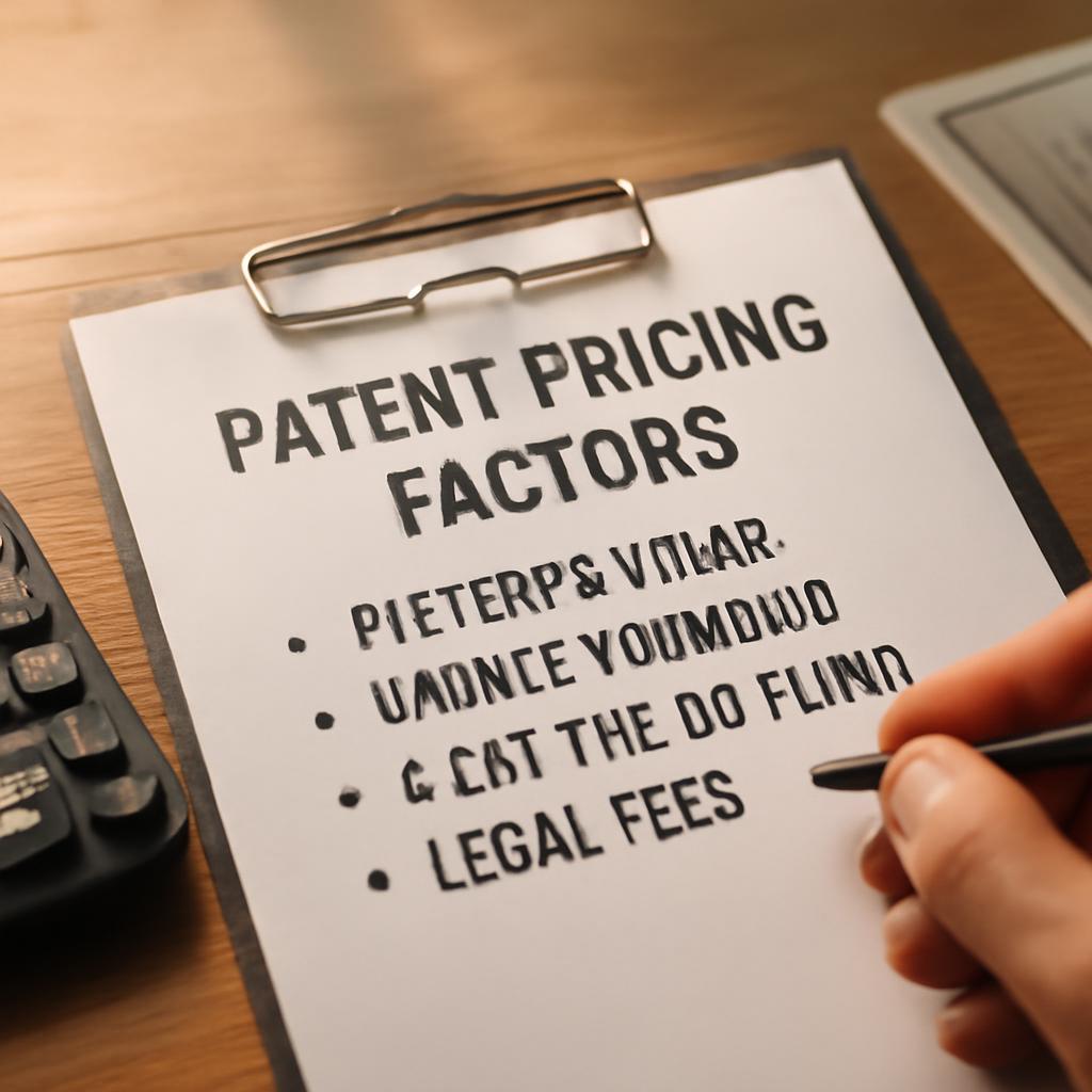 Иллюстрация факторов ценообразования в патентном бюро