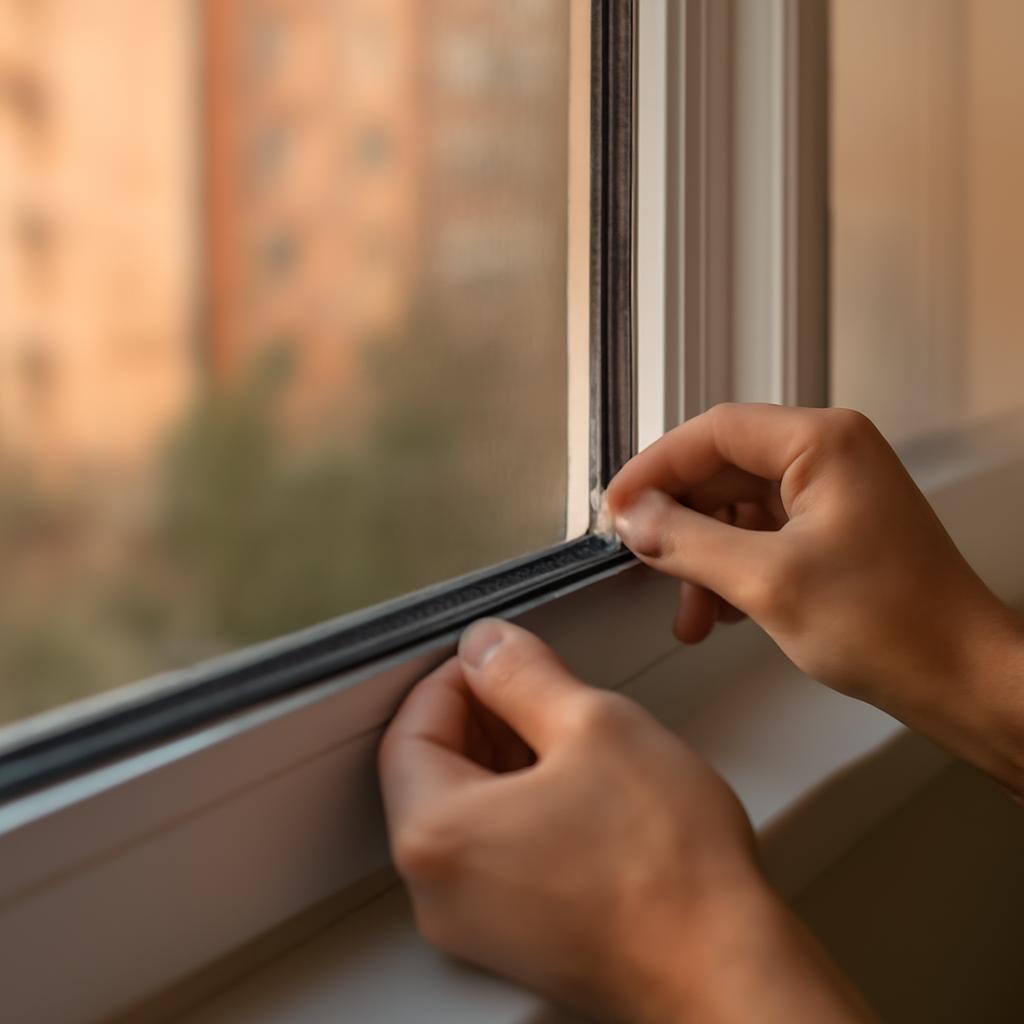 Установка москитной сетки на окно в московской квартире