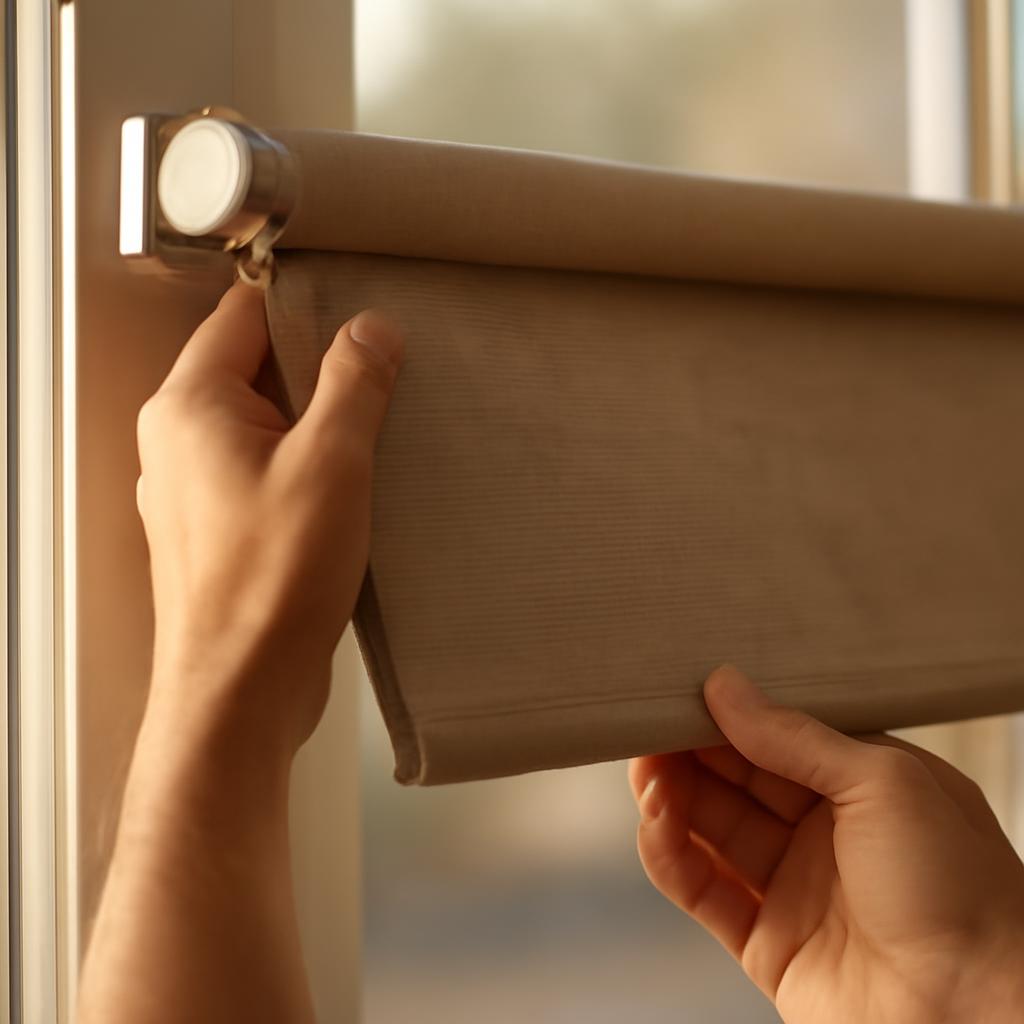 Пошаговая сборка рулонной шторы на окно
