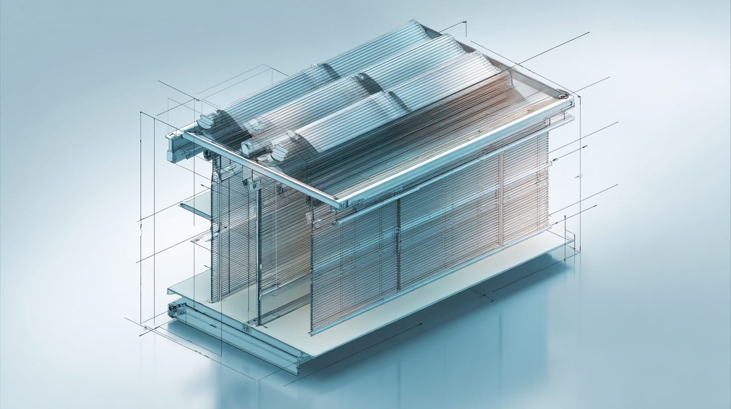 Схема устройства москитной сетки плиссе с направляющими и полотном