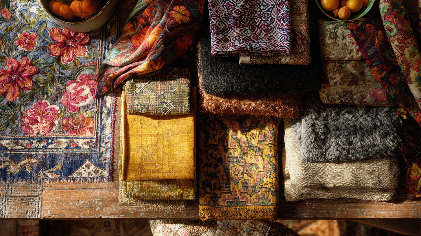 Разнообразие текстиля на кухонном столе