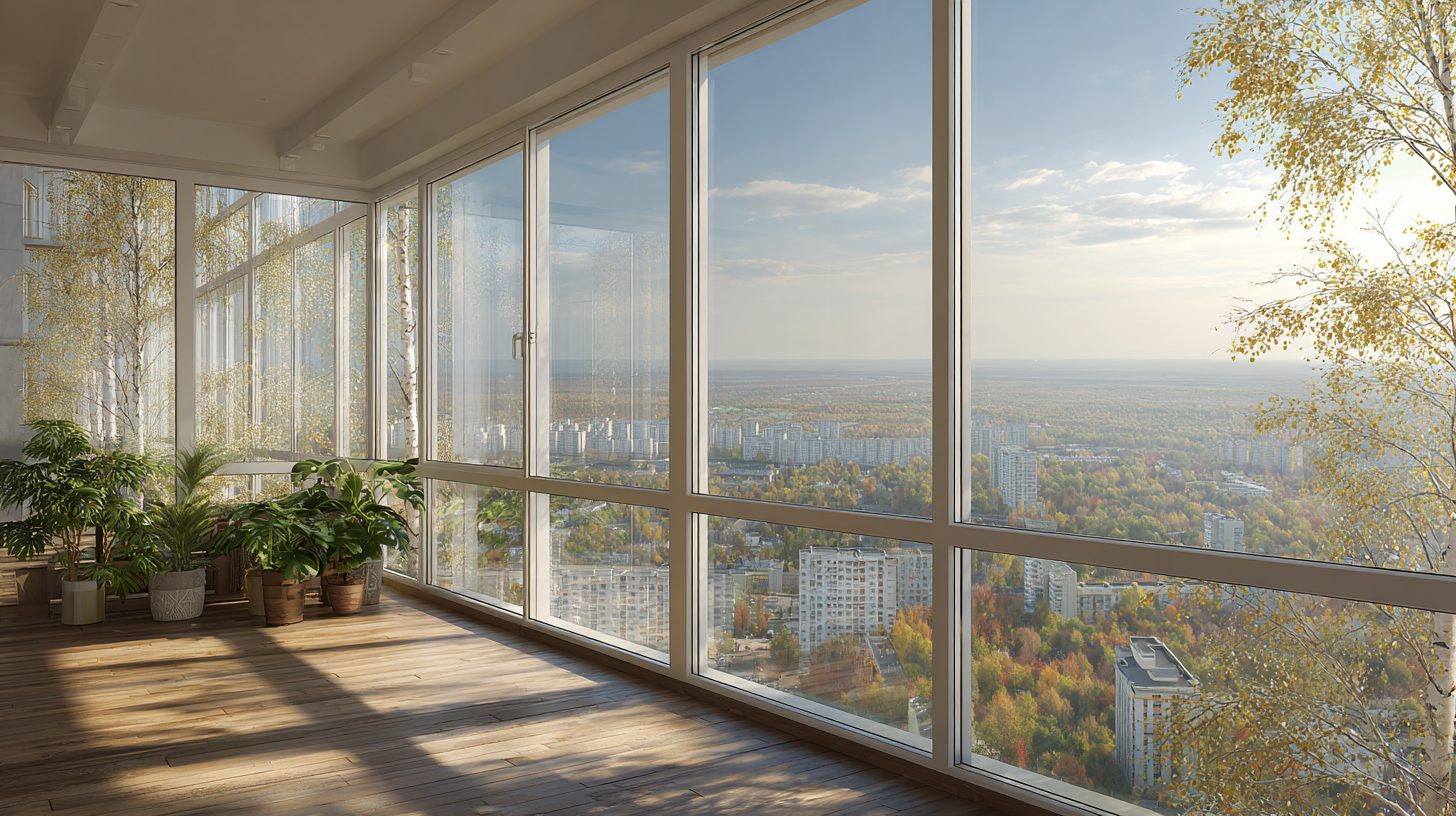 Раздвижное остекление лоджии в томской новостройке