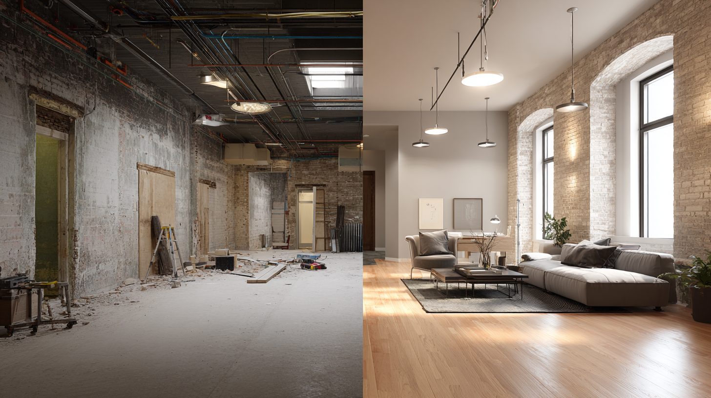 Сравнение черновой и чистовой отделки в интерьере квартиры