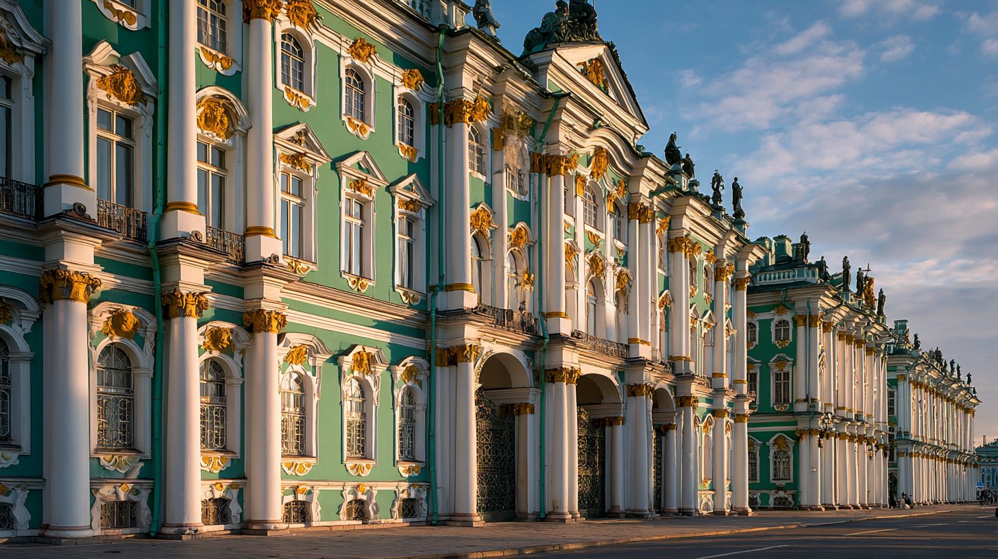 Фасад Зимнего дворца в Санкт-Петербурге