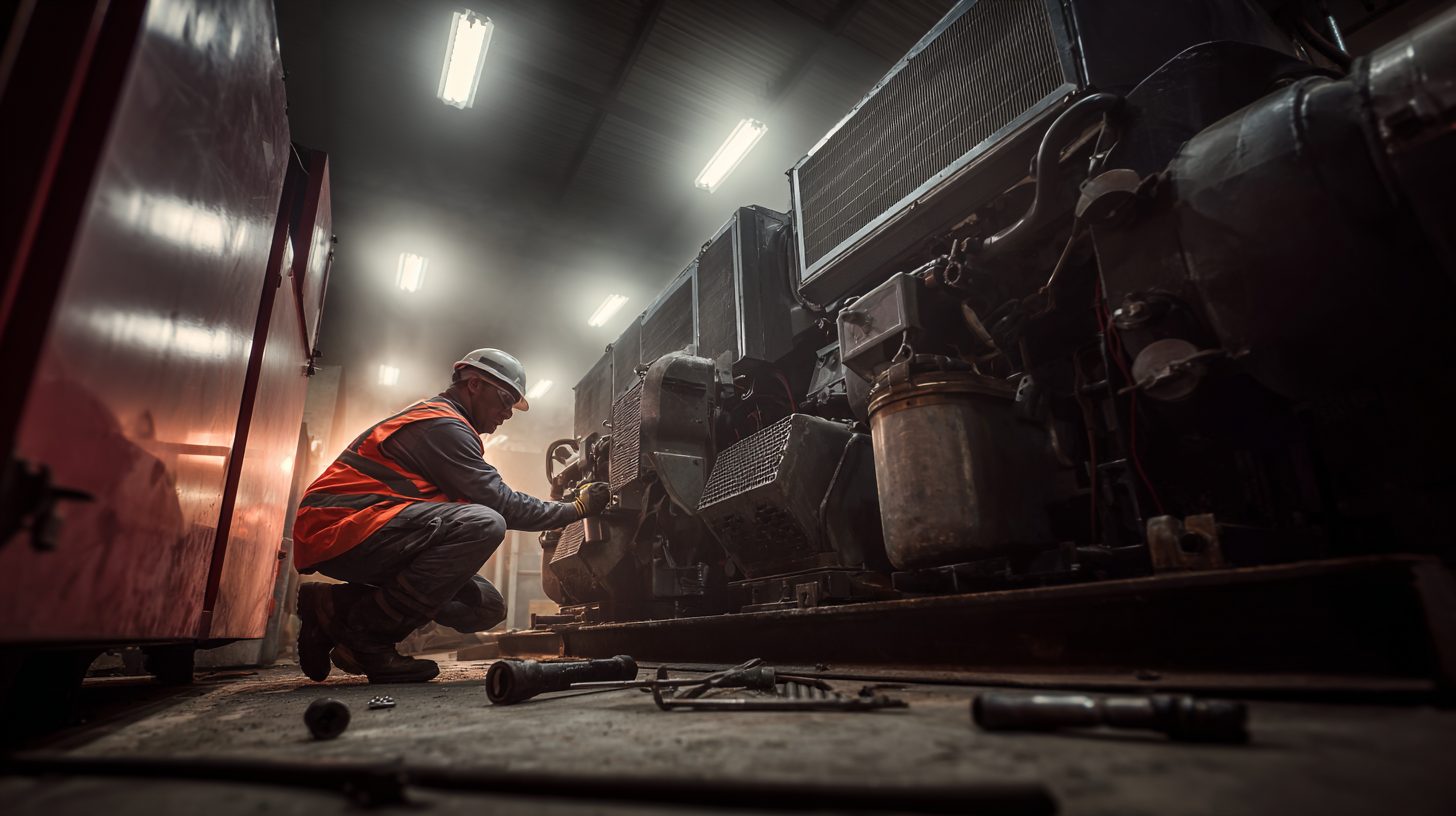 Замена воздушного фильтра на ДГУ 500 кВт во время ТО