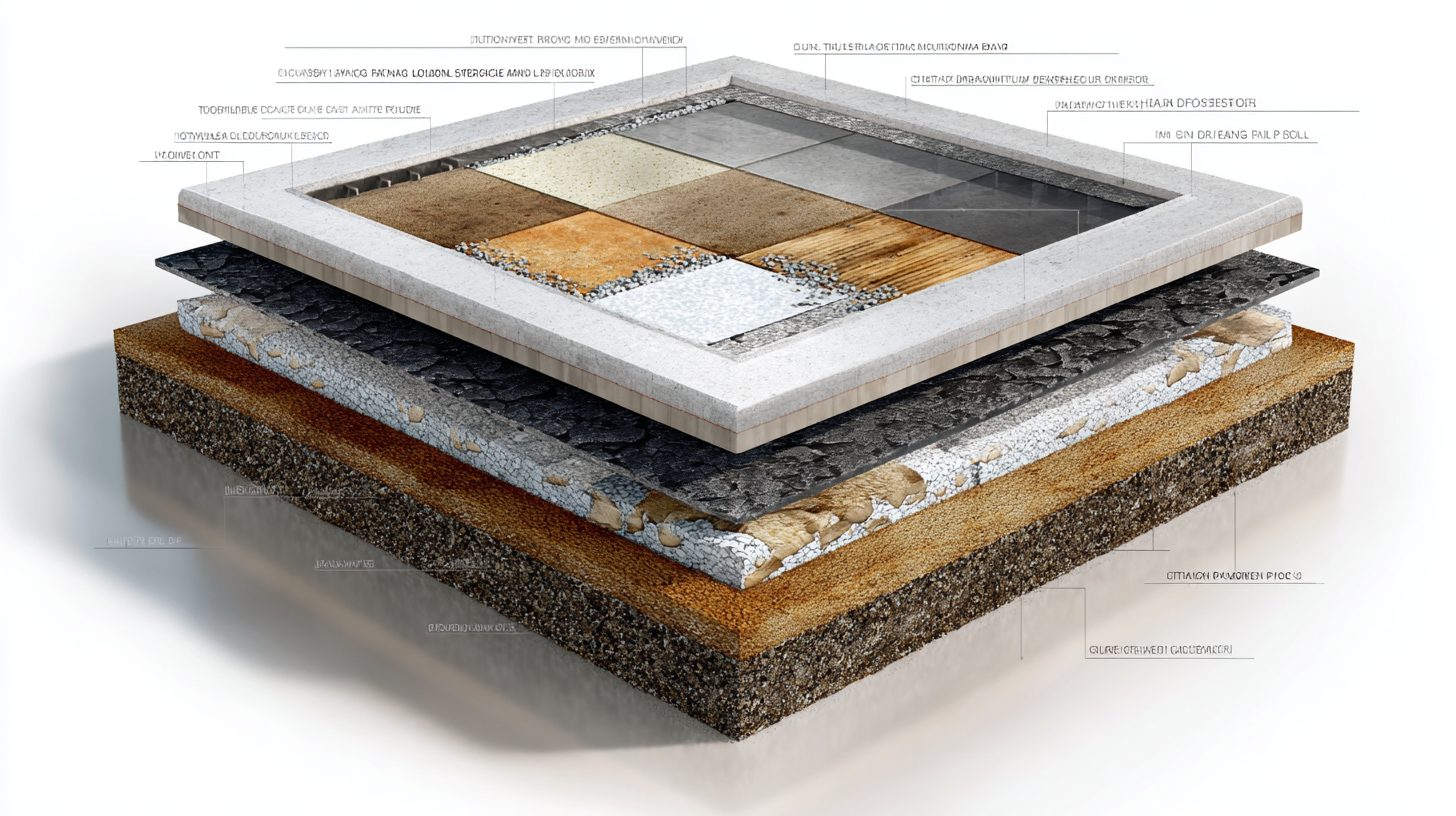 Конструкция подушки под фундамент с слоями материалов