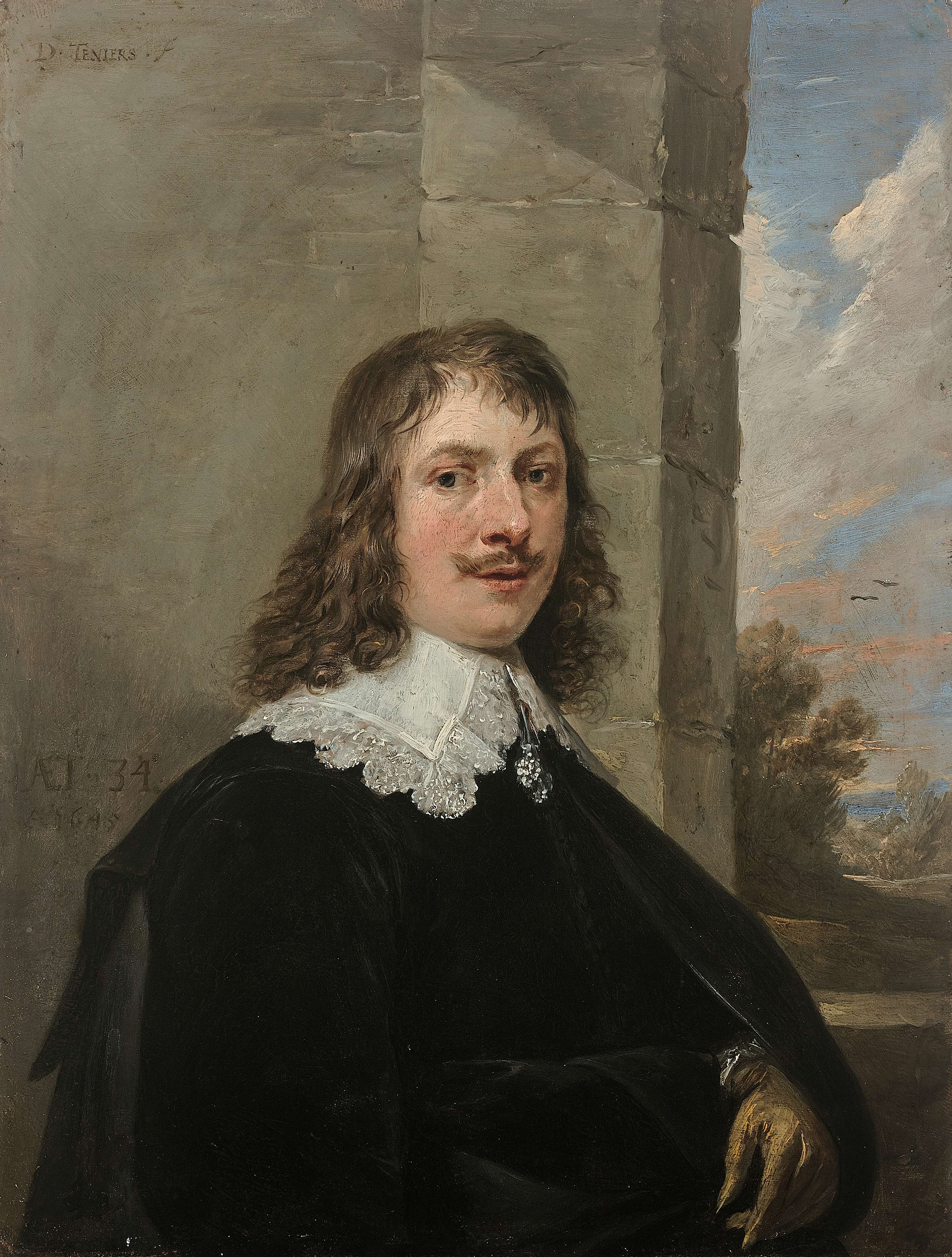 28David TENIERS II, dit le Jeune Bruxelles, 1610 - 1690-Autoportrait de l'artiste ? l'?ge de 34 ans.jpg