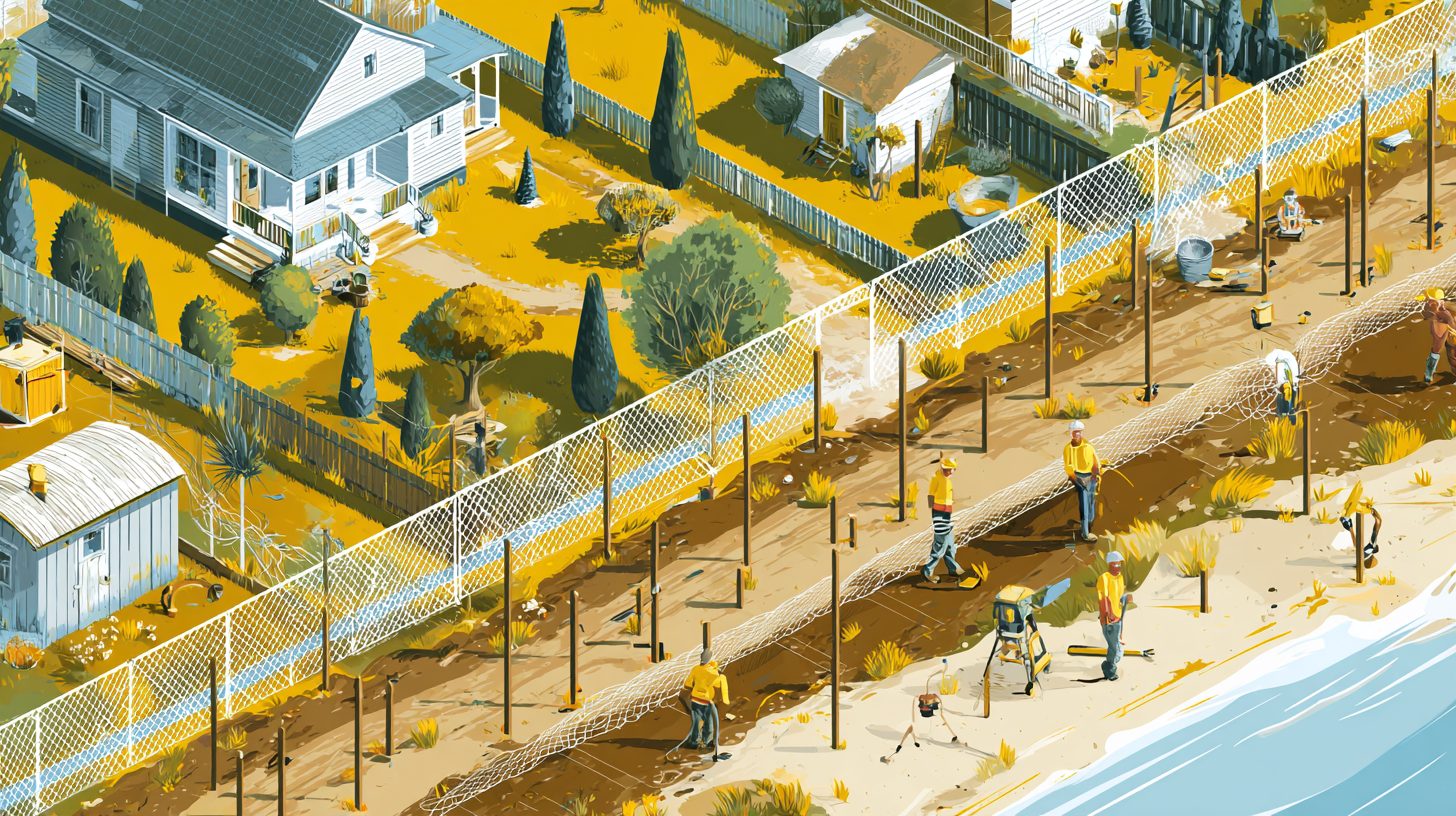 Этапы установки забора из рабицы в Самаре