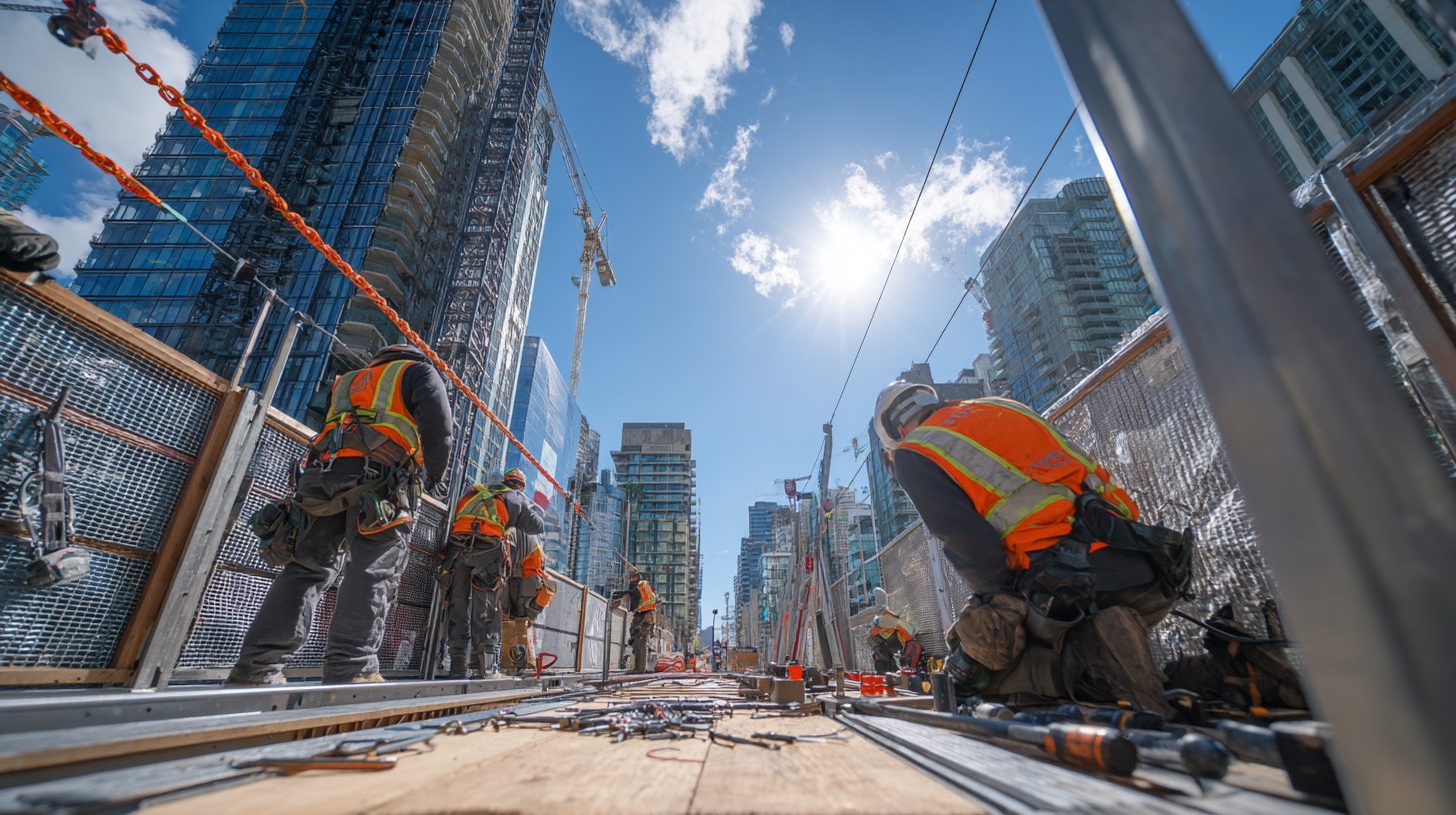 Применение мобильной анкерной линии на мобильной строительной платформе