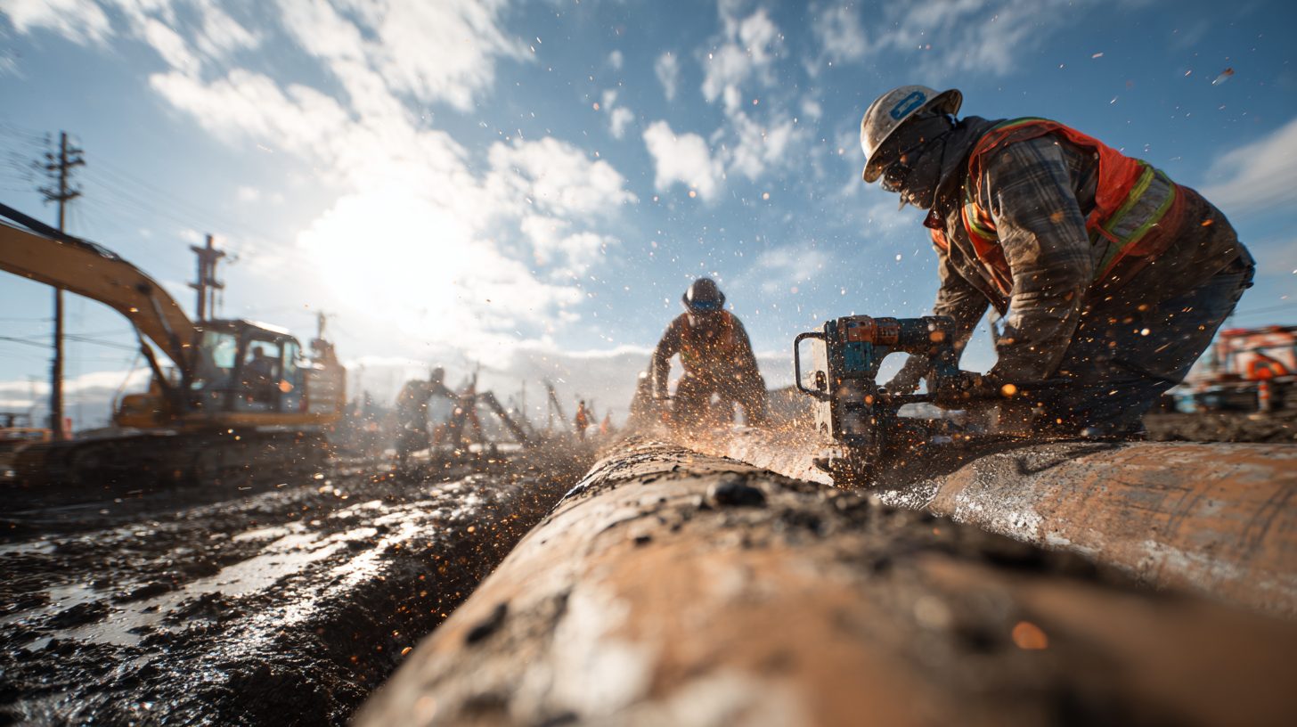 Практическое применение корончатых свёрл на строительной площадке трубопроводов
