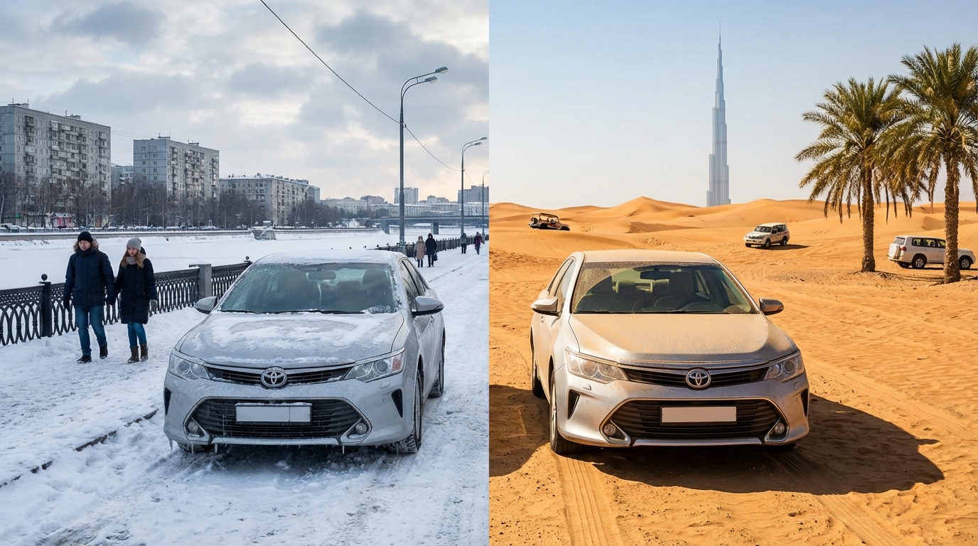 Сравнение цен на автомобили в ОАЭ и России
