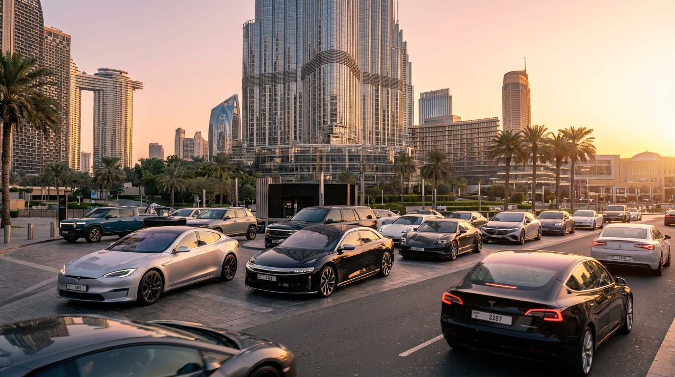 Иллюстрация трендов автомобильного рынка в ОАЭ