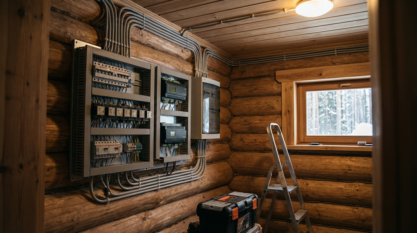 Пример установки системы управления нагрузкой в загородном доме России