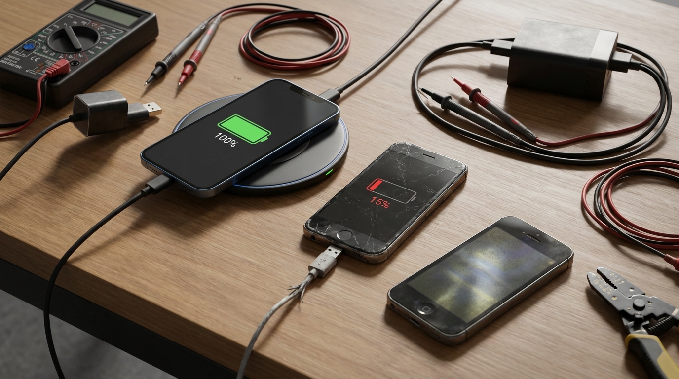 График деградации батареи смартфона при разных типах зарядки