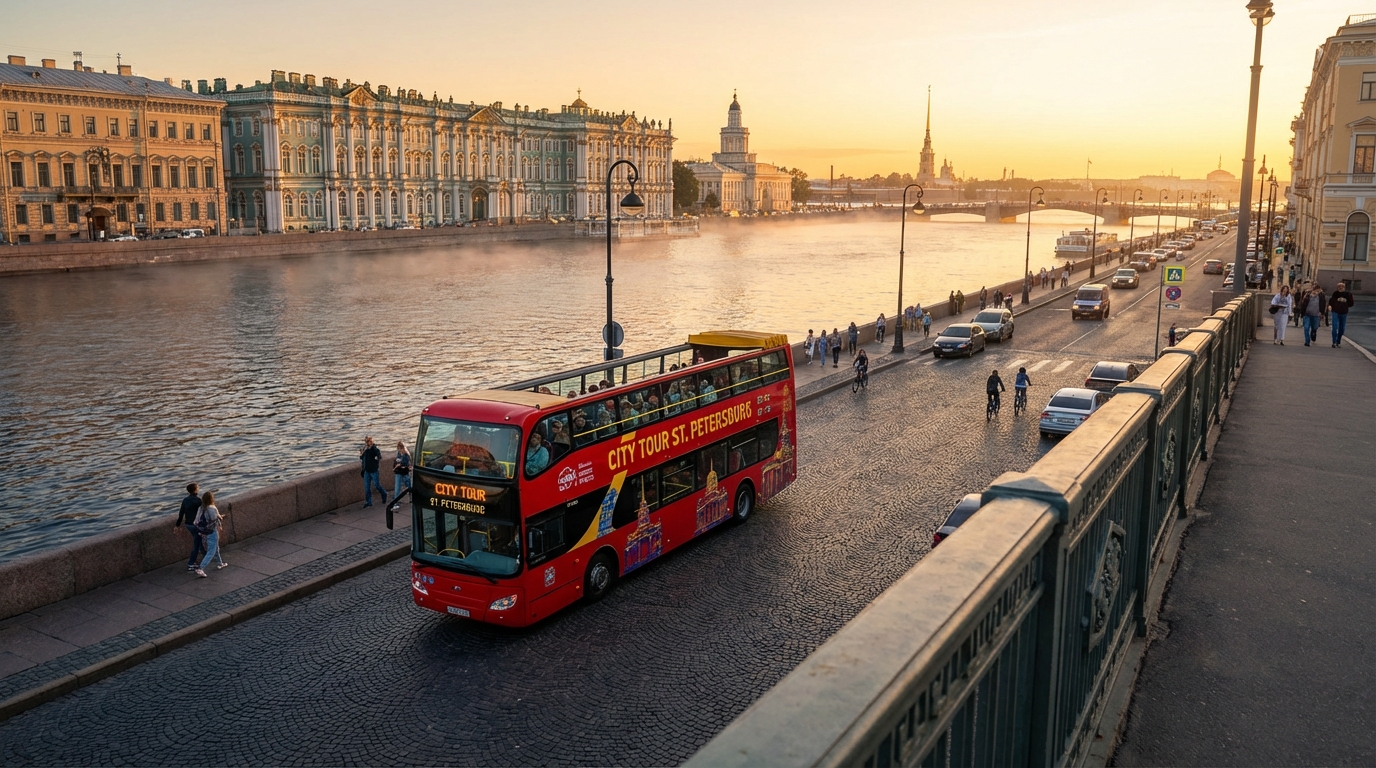 Автобусная экскурсия по улицам Санкт-Петербурга с видом на Неву