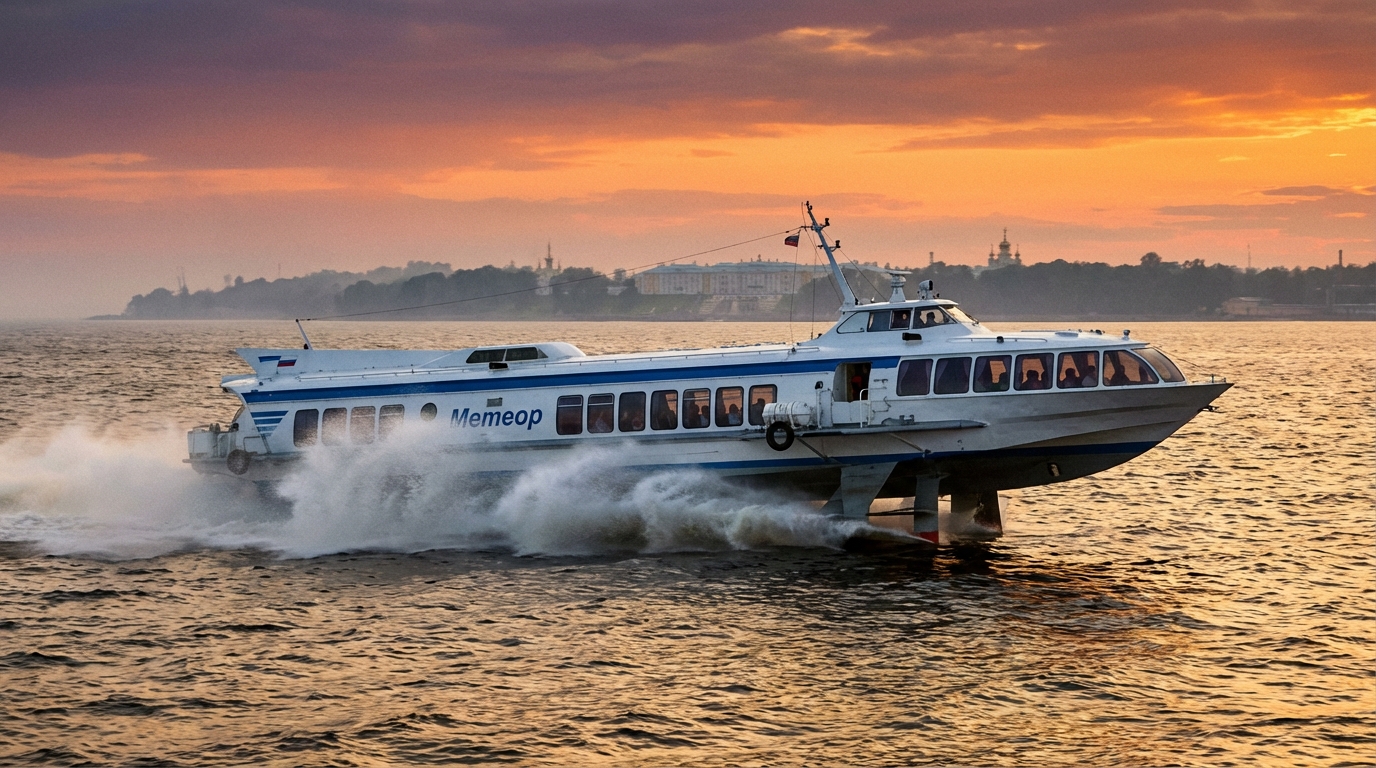 Обратный рейс Метеора по Финскому заливу