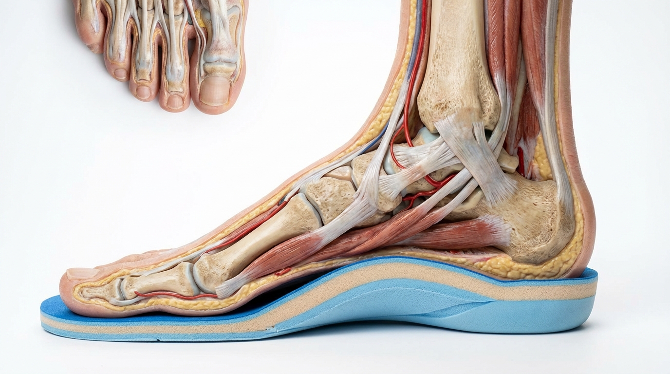 Анатомия стопы и роль ортопедических стелек в поддержке