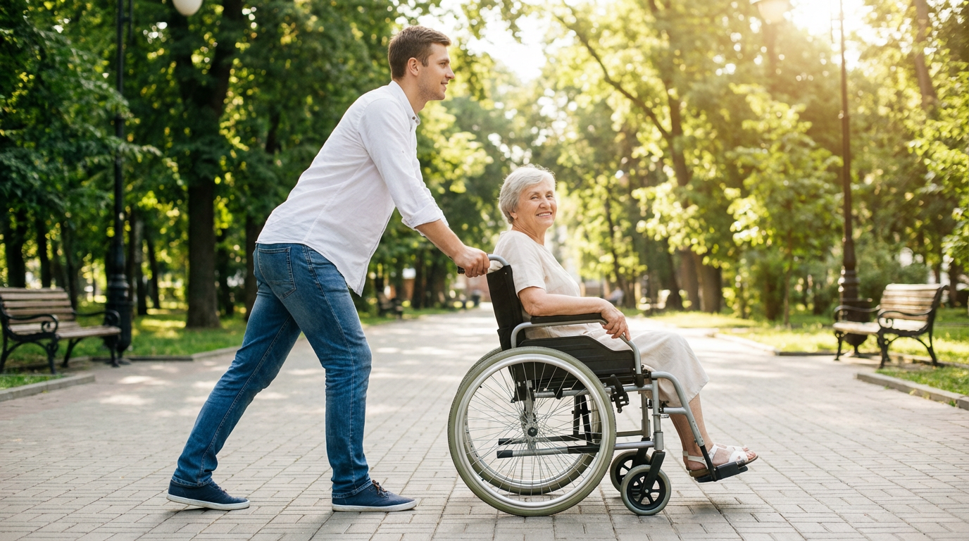 Базовые техники толчка инвалидной коляски вперед