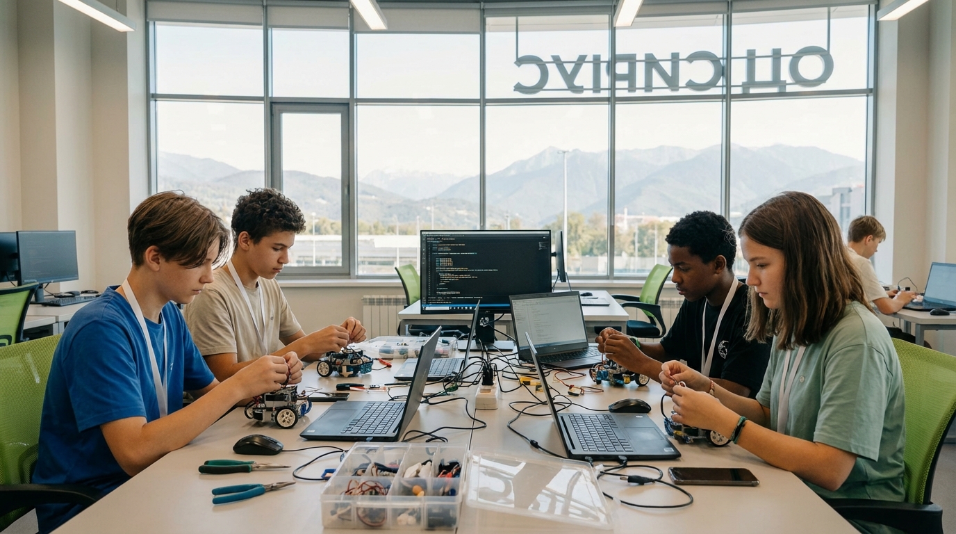 Участники образовательной программы в Сириусе занимаются робототехникой