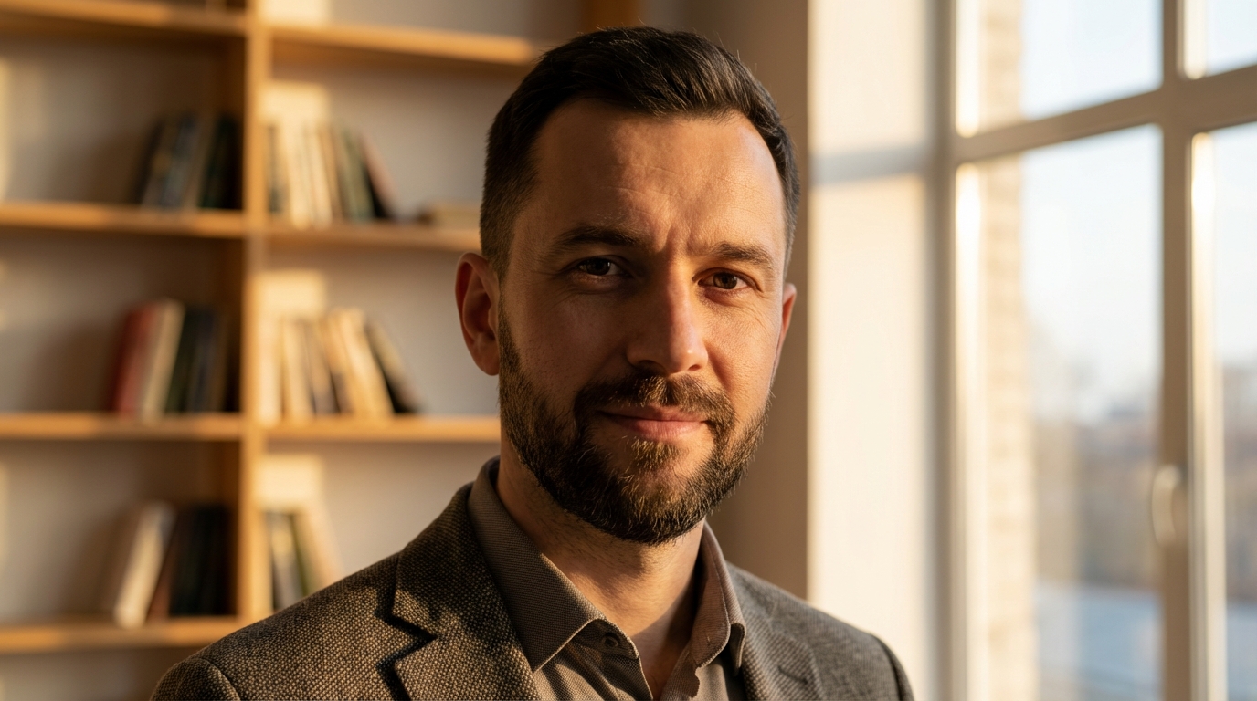 Сергей Волков &mdash; портрет автора статьи в естественной студийной среде