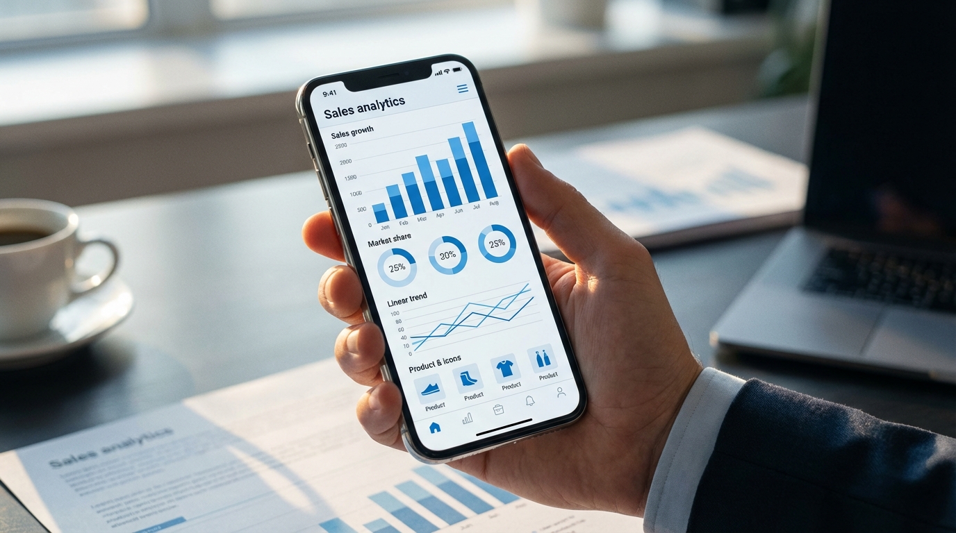Мобильный дашборд 1С:ERP с аналитикой продаж