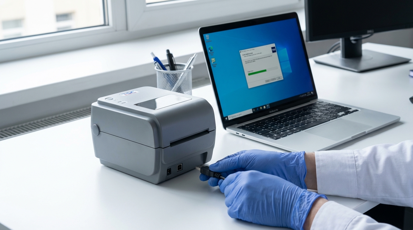 Настройка принтера TSC TE210 с подключением к компьютеру