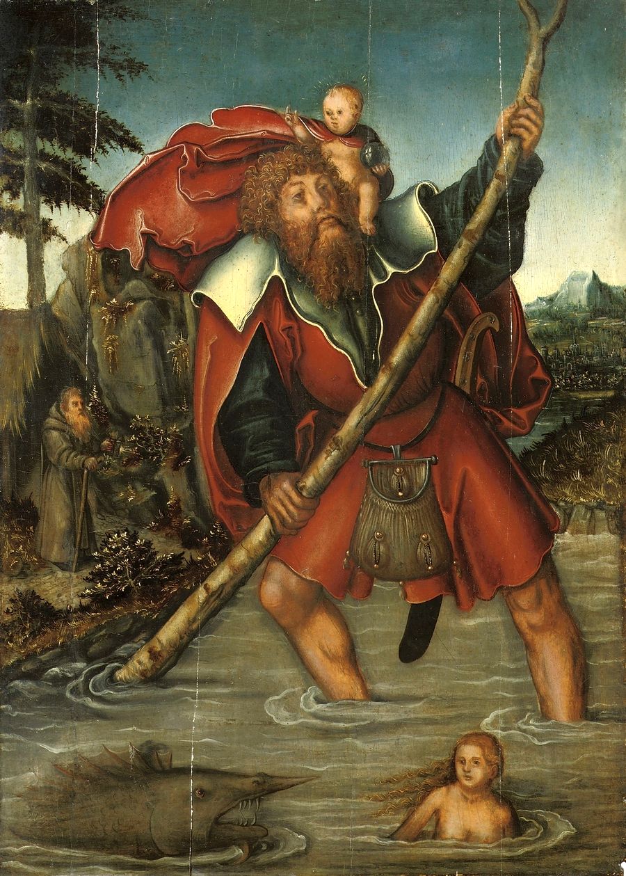30Святой Христофор (Saint Christopher) (совм с мастерской)_1518-1520_48.8 х 35_д.,м._Частное собрание1.jpg