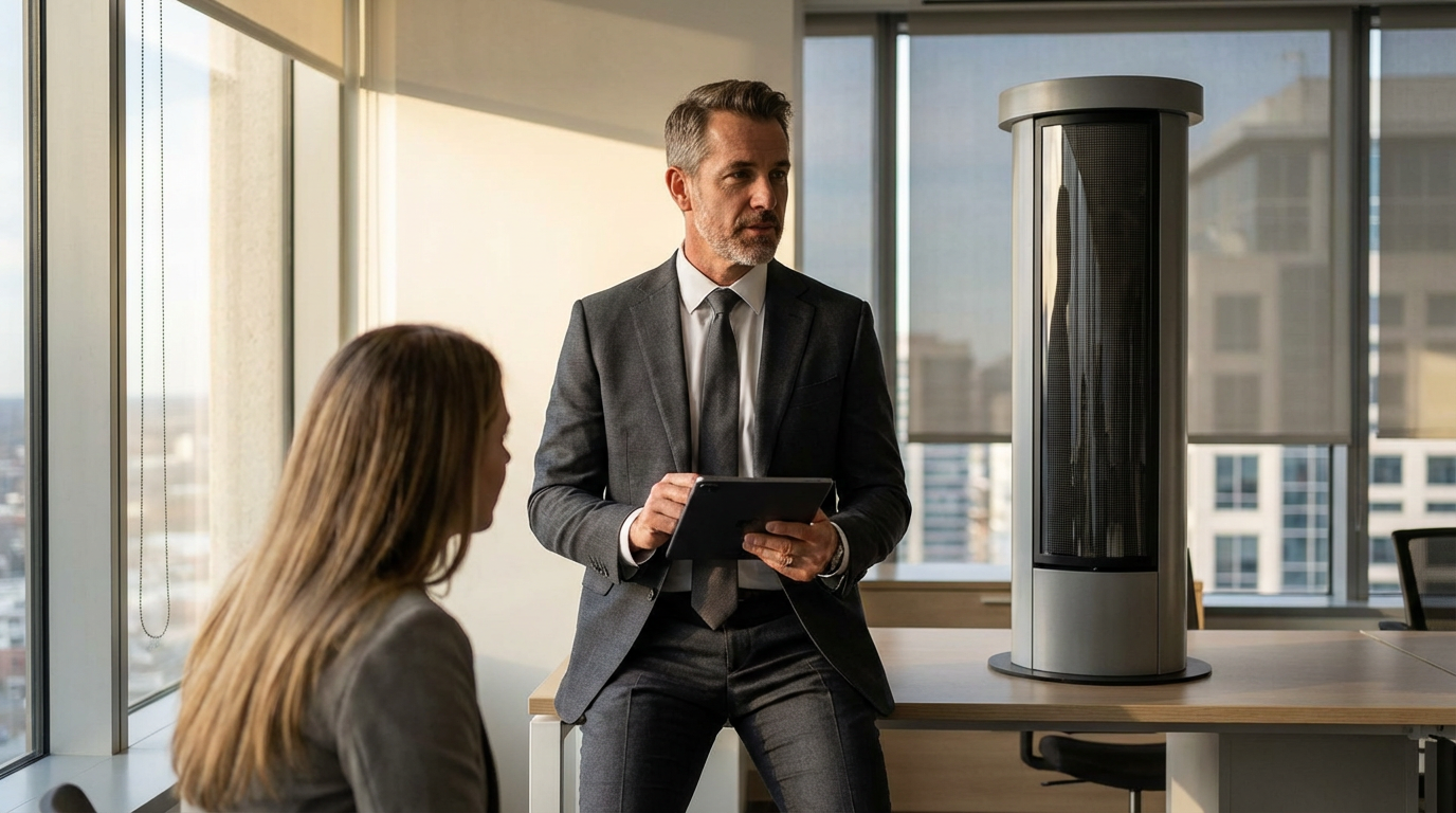 Эксперт агентства Трансреклама обсуждает проект пилларной конструкции