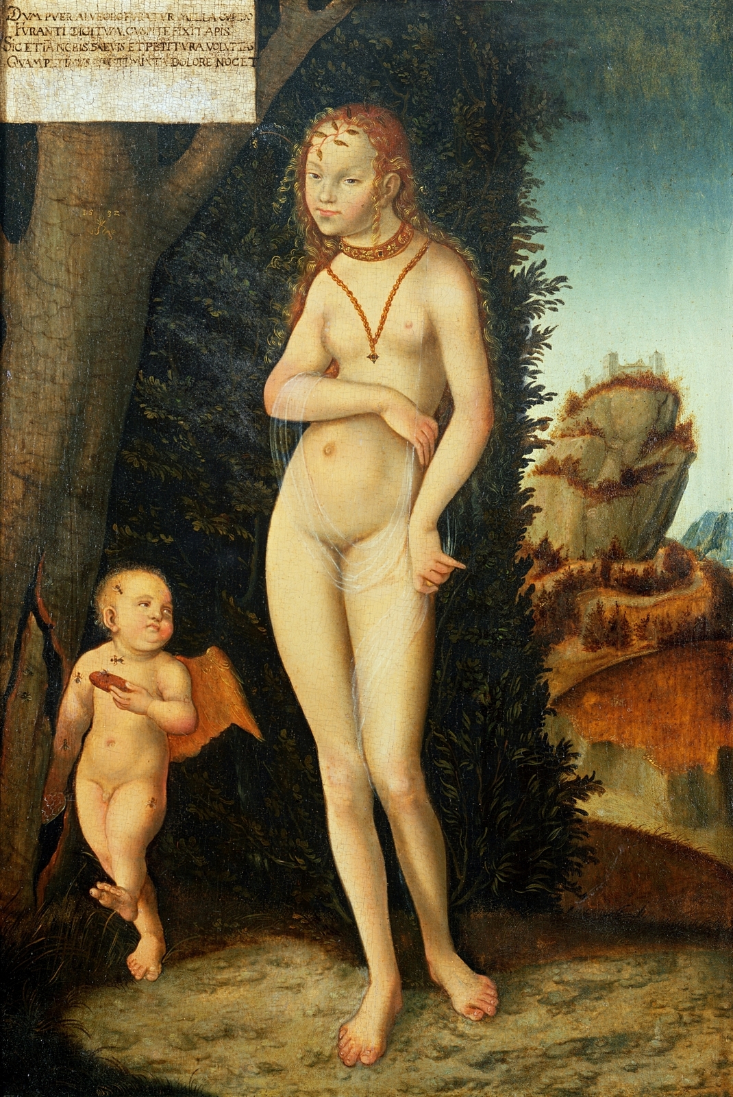 11Венера и Амур, укравший соты (Venus and Cupid, the Honey Thief with black background_х.,м._Частное собрание.jpg