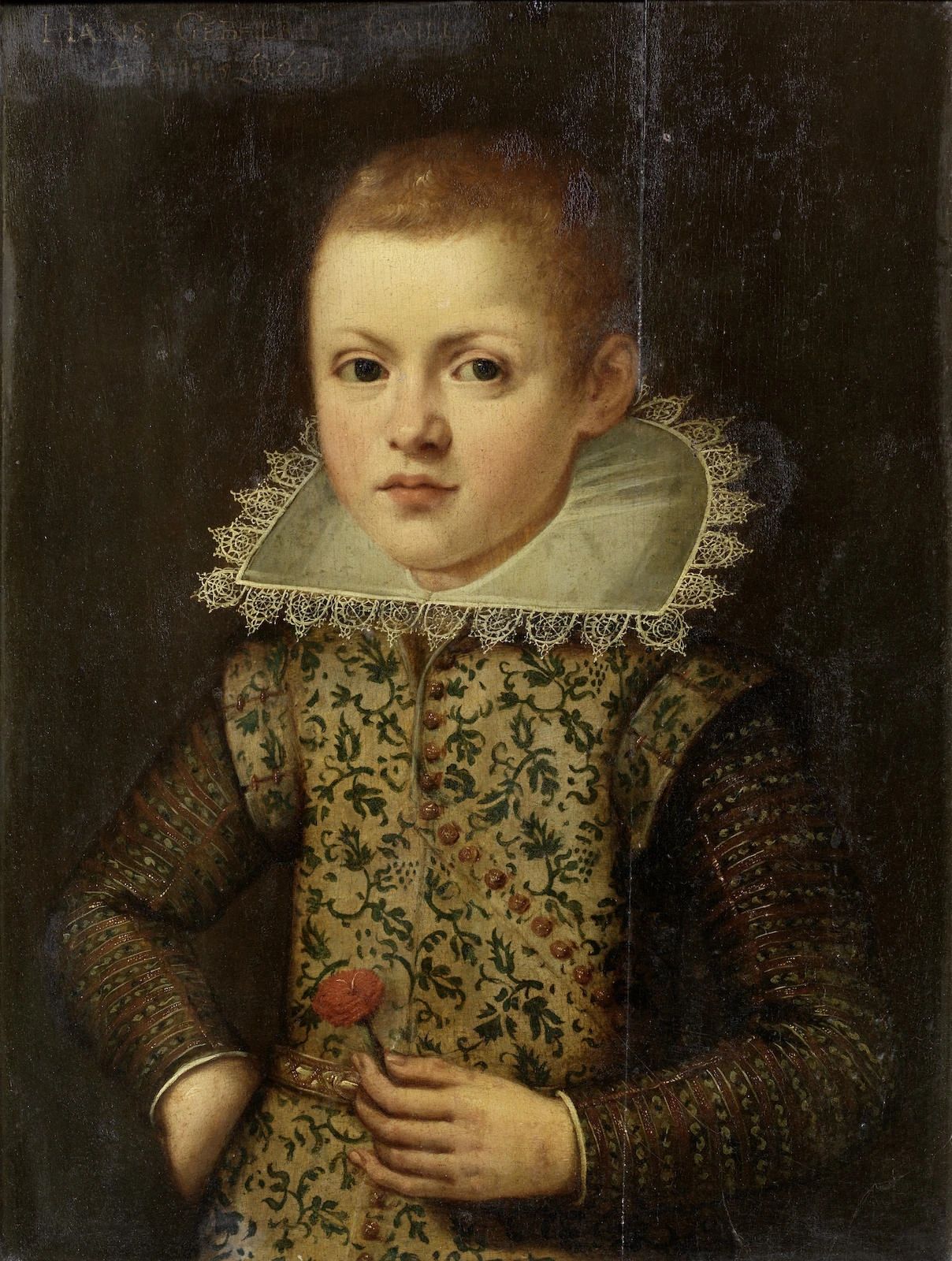 20 Anglo-Flemish School, 17th Century Portrait of a boy, half-length, holding a flower.jpg