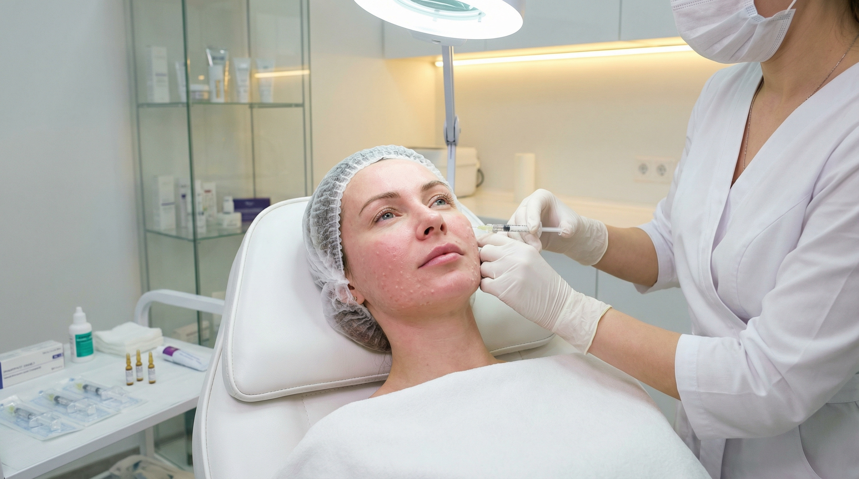 биоревитализация лица гиалуроновой кислотой инъекционное увлажнение омоложение кожи