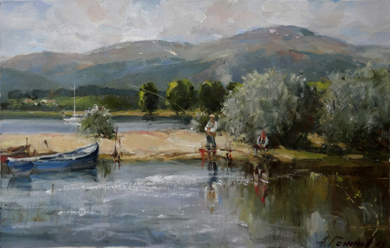 Рыбачки на озере Копринка. Долина роз, Болгария..jpg