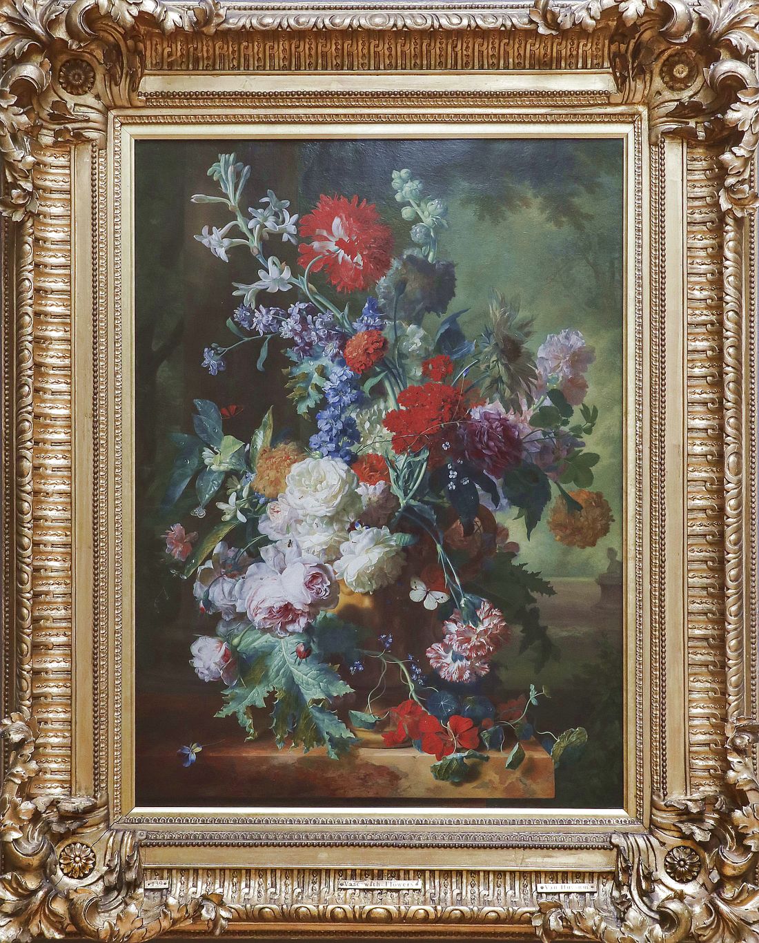 41FLOWERS IN A TERRACOTTA VASE ON A MARBLE LEDGE.jpg