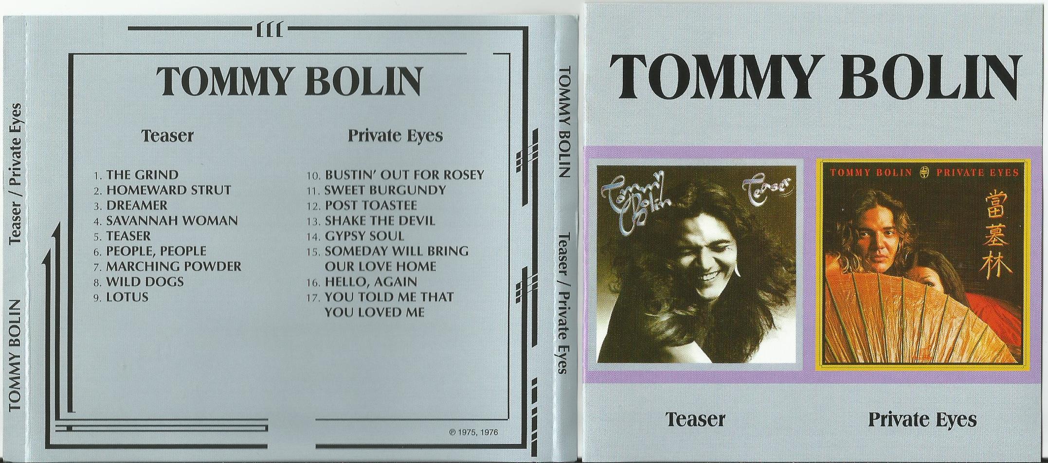 bolin, tommy teaser/ private eyes (2 in 1cd)
