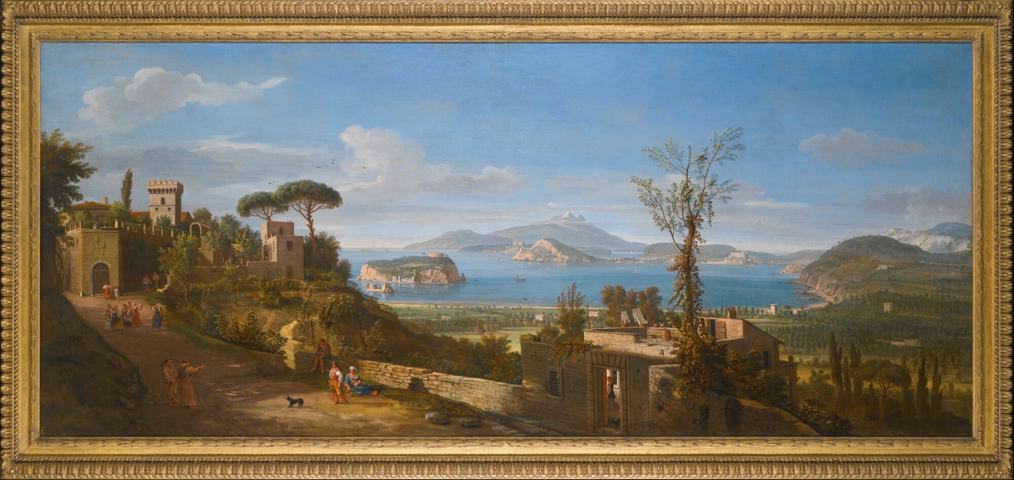 2A VIEW OF THE BAY OF POZZUOLI, NEAR NAPLES, TAKEN FROM THE EAST, LOOKING TOWARDS THE PORT OF BAIA, WITH THE ISLANDS OF NISIDA, PROCIDA AND ISCHIA.jpg